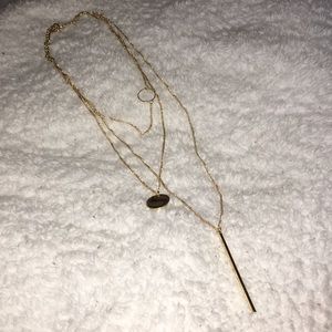 gold three chain necklace